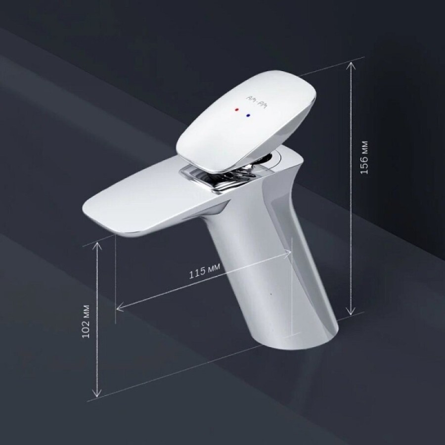 Смеситель Am.Pm Spirit V2.0 F70A02100 для раковины, без донного клапана, хром
