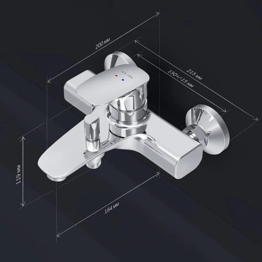 Смеситель Am.Pm Spirit V2.1 F71A10000 для ванны и душа, хром