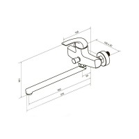 Смеситель Am.Pm Sense F7590032 для ванны и душа, хром
