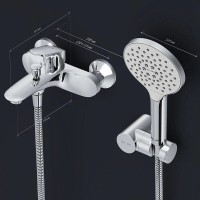 Смеситель Am.Pm Like F8015000 для ванны и душа, с душевым комплектом, хром