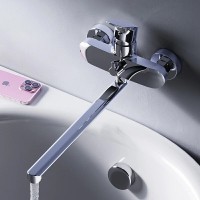 Смеситель Am.Pm Like F8090016 для ванны и душа, с длинным изливом, без душевого гарнитура, хром