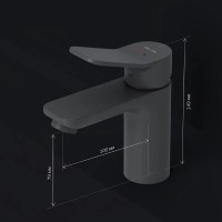 Смеситель AM.PM X-Joy F85A02122 для раковины, черный матовый