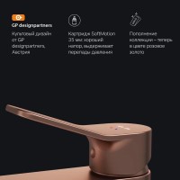 Смеситель AM.PM X-Joy F85A02144 для раковины, розовое золото
