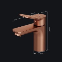 Смеситель AM.PM X-Joy F85A02144 для раковины, розовое золото