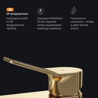 Смеситель AM.PM X-Joy F85A02199 для раковины, золото