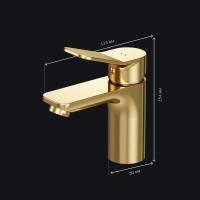 Смеситель AM.PM X-Joy F85A02199 для раковины, золото