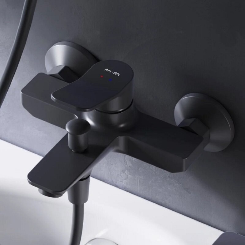 Смеситель Am.Pm X-Joy F85A10022 для ванны и душа, черный матовый