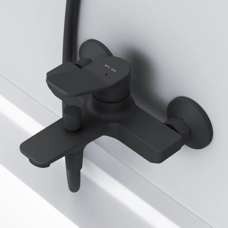 Смеситель Am.Pm X-Joy F85A10022 для ванны и душа, черный матовый