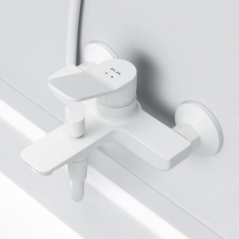 Смеситель Am.Pm X-Joy F85A10033 для ванны и душа, белый матовый