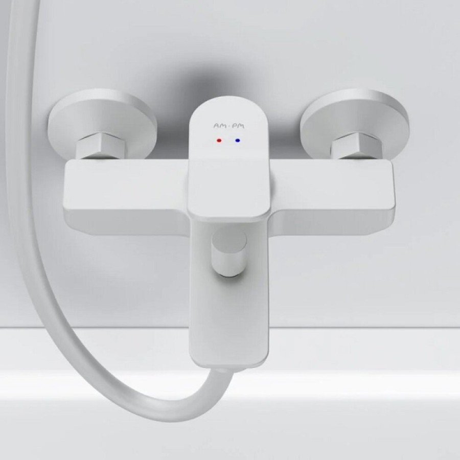 Смеситель Am.Pm X-Joy F85A10033 для ванны и душа, белый матовый