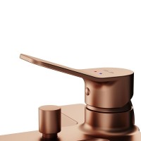 Смеситель Am.Pm X-Joy F85A10044 для ванны и душа, розовое золото