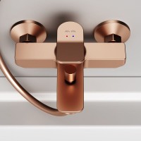 Смеситель Am.Pm X-Joy F85A10044 для ванны и душа, розовое золото
