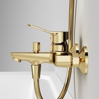 Смеситель Am.Pm X-Joy F85A10099 для ванны и душа, золото