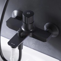 Смеситель Am.Pm X-Joy F85A10522 для ванны и душа, TouchReel, черный матовый