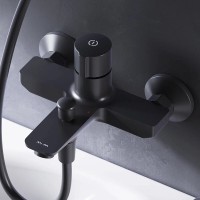 Смеситель Am.Pm X-Joy F85A10522 для ванны и душа, TouchReel, черный матовый