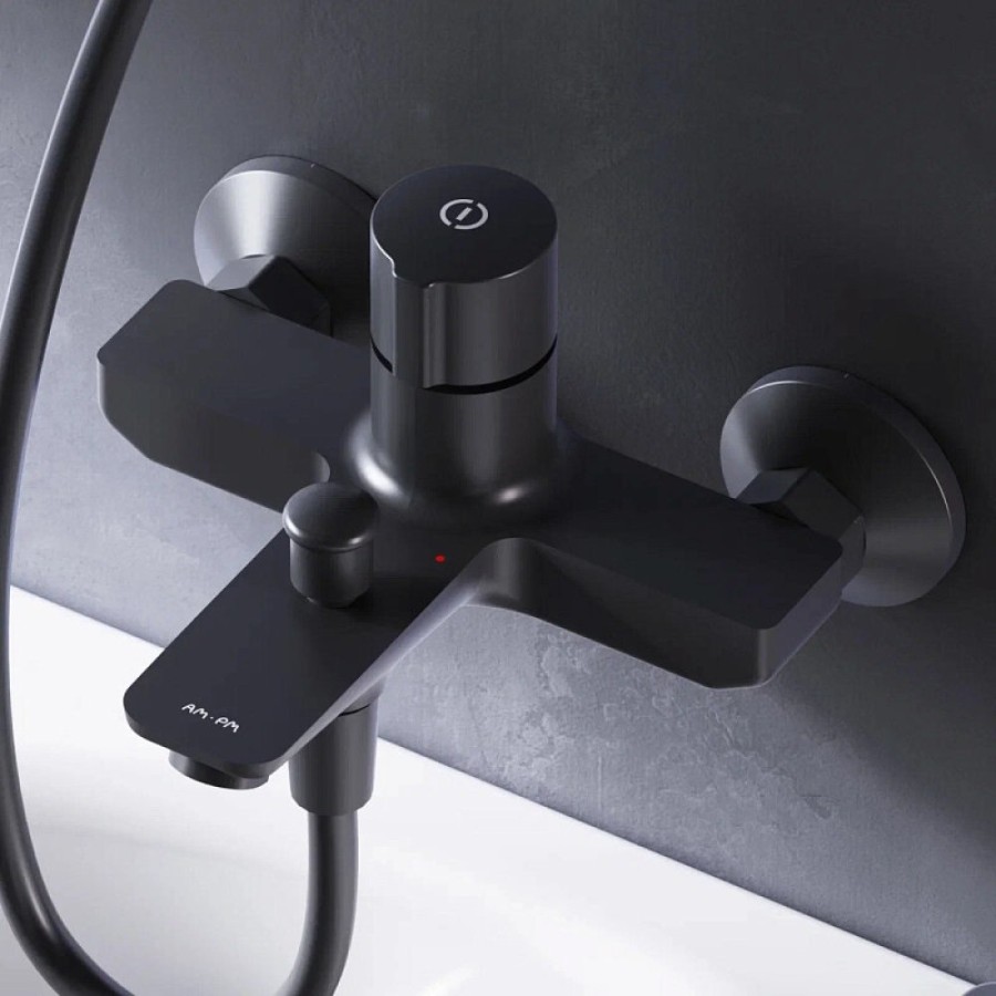 Смеситель Am.Pm X-Joy F85A10522 для ванны и душа, TouchReel, черный матовый