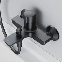 Смеситель Am.Pm X-Joy F85A10522 для ванны и душа, TouchReel, черный матовый