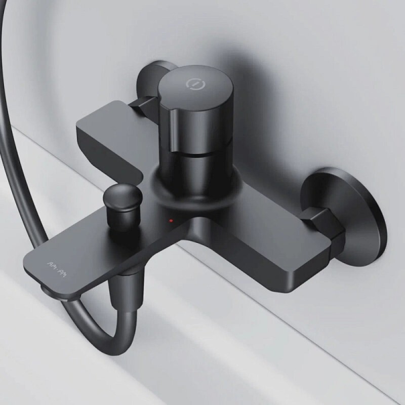 Смеситель Am.Pm X-Joy F85A10522 для ванны и душа, TouchReel, черный матовый