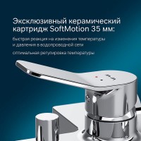 Смеситель AM.PM X-Joy F85A15000 для ванны и душа, с душевым гарнитуром, хром