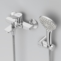 Смеситель AM.PM X-Joy F85A15000 для ванны и душа, с душевым гарнитуром, хром
