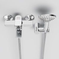 Смеситель AM.PM X-Joy F85A15000 для ванны и душа, с душевым гарнитуром, хром