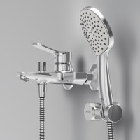 Смеситель AM.PM X-Joy F85A15000 для ванны и душа, с душевым гарнитуром, хром