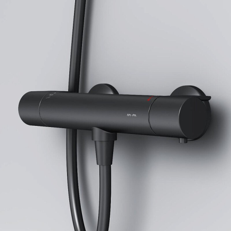 Смеситель Am.Pm X-Joy F85A40022 для душа, термостатический, черный