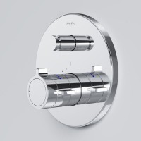 Смеситель Am.Pm X-Joy F85A45600 для ванны и душа, на 2 потребителя, с внутренней частью, термостатический, хром