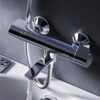 Смеситель для ванны и душа AM.PM X-Joy F85A50000, термостатический, хром