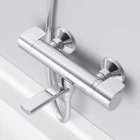 Смеситель для ванны и душа AM.PM X-Joy F85A50000, термостатический, хром