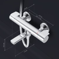 Смеситель для ванны и душа AM.PM X-Joy F85A50000, термостатический, хром