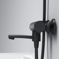 Смеситель для ванны и душа AM.PM X-Joy F85A50022, термостатический, черный