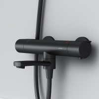 Смеситель для ванны и душа AM.PM X-Joy F85A50022, термостатический, черный