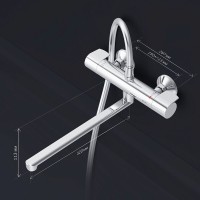 Смеситель Am.Pm X-Joy F85A50900 для ванны и душа, с длинным изливом, термостатический, хром
