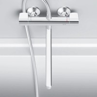Смеситель Am.Pm X-Joy F85A50900 для ванны и душа, с длинным изливом, термостатический, хром