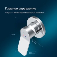 Смеситель Am.Pm X-Joy F85A65000 для душа, на 1 потребителя, встраиваемый, хром