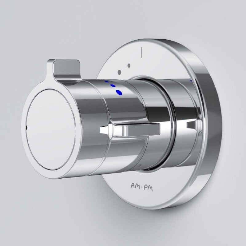 Смеситель Am.Pm X-Joy F85A65600 для душа, на 1 потребителя, с внутренней частью, термостатический, хром
