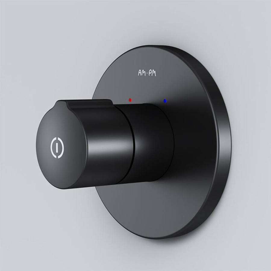 Смеситель Am.Pm X-Joy F85A65722 для душа, TouchReel, встраиваемый, черный матовый