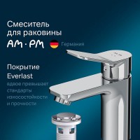Смеситель AM.PM X-Joy F85A82100 для раковины, с донным клапаном, хром