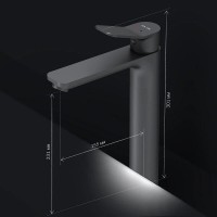 Смеситель Am.Pm X-Joy F85A92022 для раковины, высокий, черный матовый