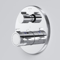 Смеситель Am.Pm X-Joy F85A95600 для ванны и душа, на 3 потребителя, с внутренней частью, термостатический, хром