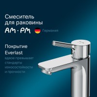 Смеситель AM.PM X-Joy S F85B02100 для раковины, без донного клапана, хром