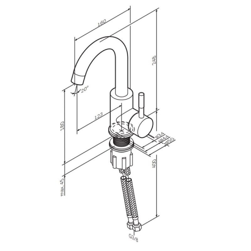 Смеситель для раковины AM.PM X-Joy S F85B02722, черный