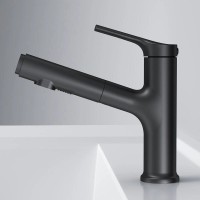 Смеситель Am.Pm X-Joy F85B02922 для раковины, с вытяжным изливом, цвет черный матовый