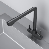 Смеситель для кухонной мойки AM.PM X-Joy S F85B05722, с подключением к фильтру, черный