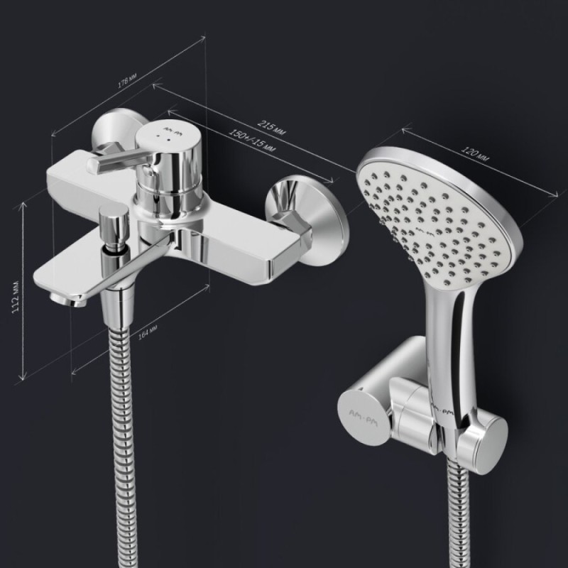 Смеситель Am.Pm X-Joy S F85B15000, с душевым гарнитуром, хром