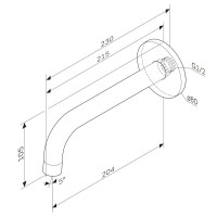 Излив для ванны Am.Pm X-Joy F85B70022, цвет черный