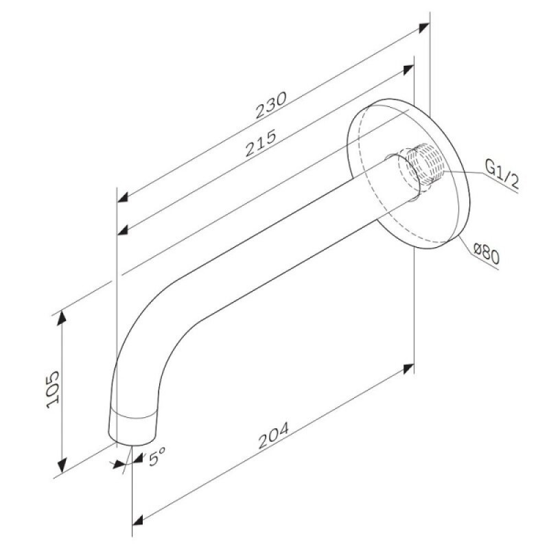 Излив для ванны Am.Pm X-Joy F85B70022, цвет черный