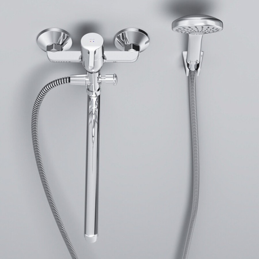 Смеситель Am.Pm X-Joy S F85B90100 для ванны и душа, с длинным изливом, с душевым комплектом, хром