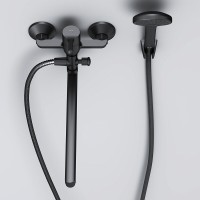 Смеситель Am.Pm X-Joy S F85B90122 для ванны и душа, с длинным изливом, с душевым комплектом, черный матовый